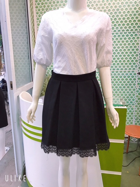 CHÂN VÁY XẾP LY PHA REN ( ảnh tự chụp- có video quay) | BigBuy360 - bigbuy360.vn