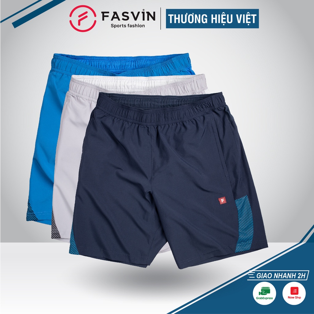 Quần đùi thể thao nam mặc nhà Fasvin Q20914.HN chất gió chun mềm mát co giãn mềm mại thoải mái
