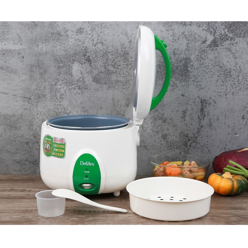 Nồi cơm nắp gài Delites 1.8 lít NCG1010 -Chính Hãng 100%-Lòng nồi phủ chống dính.công nghệ nấu 3D
