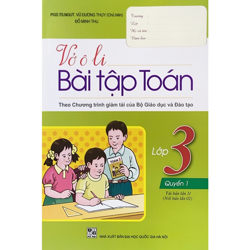 Sách - Vở ô li Bài tập Toán lớp 3 - Quyển 1 (QL18)