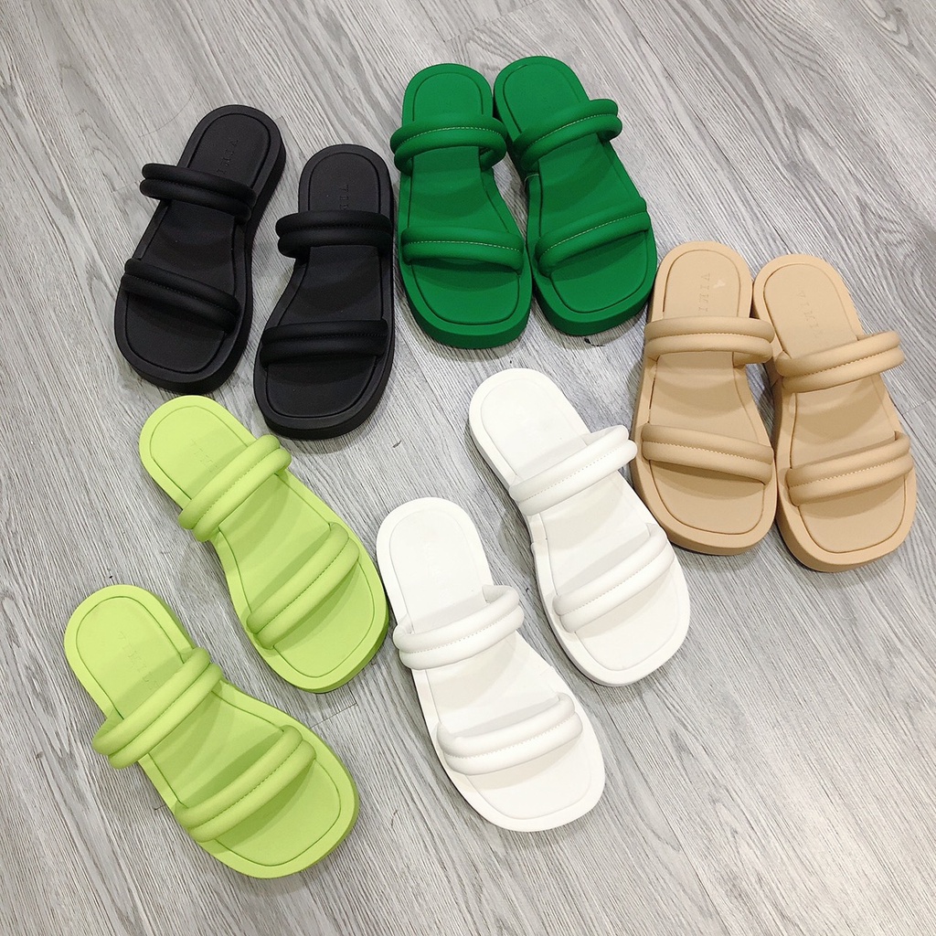 Dép Đế Bọc 2 Quai 2p Chất Da Mềm Êm Đi Biển Cực Xinh Lên Chân Tôn Dáng -  Full Màu Chị Chảnh Store