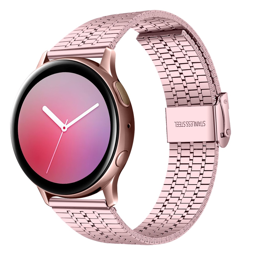 Dây Đồng Hồ Bằng Thép Không Gỉ 20mm 22mm Cho Samsung Galaxy Watch Active 2 Gear S2 S3 S4