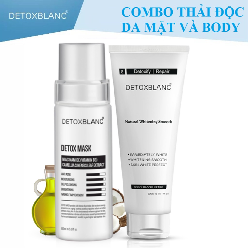 COMBO THẢI ĐỘC TRẮNG DA MẶT VÀ BODY DETOX BLANC