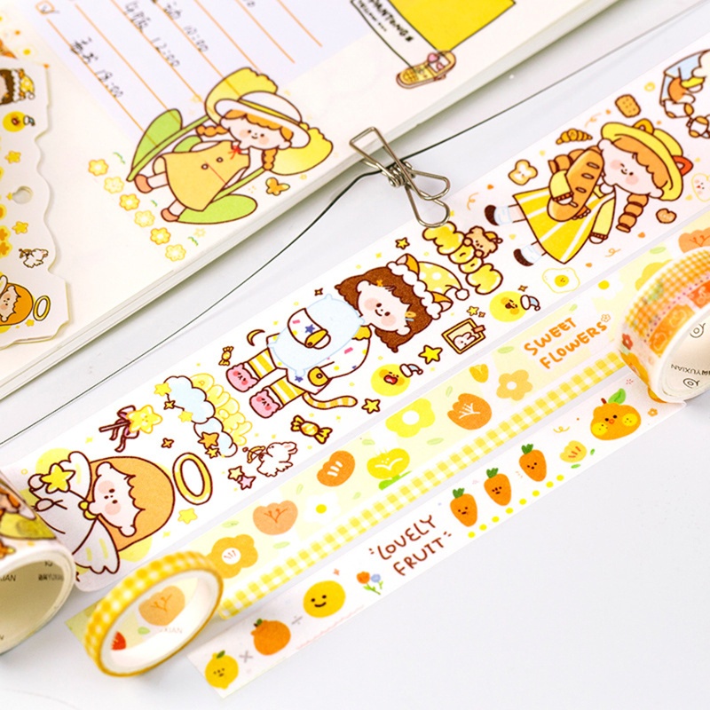 Set 5 Cuộn Băng Dính Washi DIY Đa Ứng Dụng