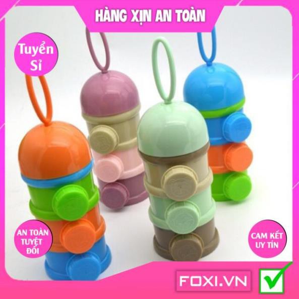 Hộp chia sữa và thức ăn 3 tầng-Trữ đông-Đồ ăn dặm-Có quai cầm chắc chắn-Tiện lợi cho mẹ và bé-Thiết kế đơn giản đáng yêu