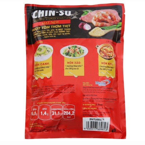 HẠT NÊM CHINSU NGỌT TÔM THƠM THỊT GÓI 2KG