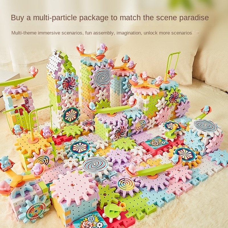 Bộ Đồ Chơi Lắp Ráp Bánh Răng Điện Tử GYLMY47 Cho Bé