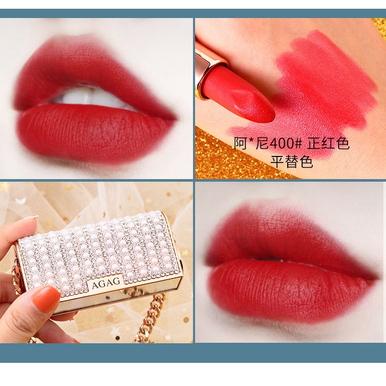 AGAG Son 3ce Velvet Matte Lipstick Moisturize Bag chain Lipstick Son nội địa trung | BigBuy360 - bigbuy360.vn
