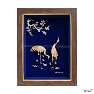 TRANH TÙNG HẠC DÁT VÀNG (20X26CM)