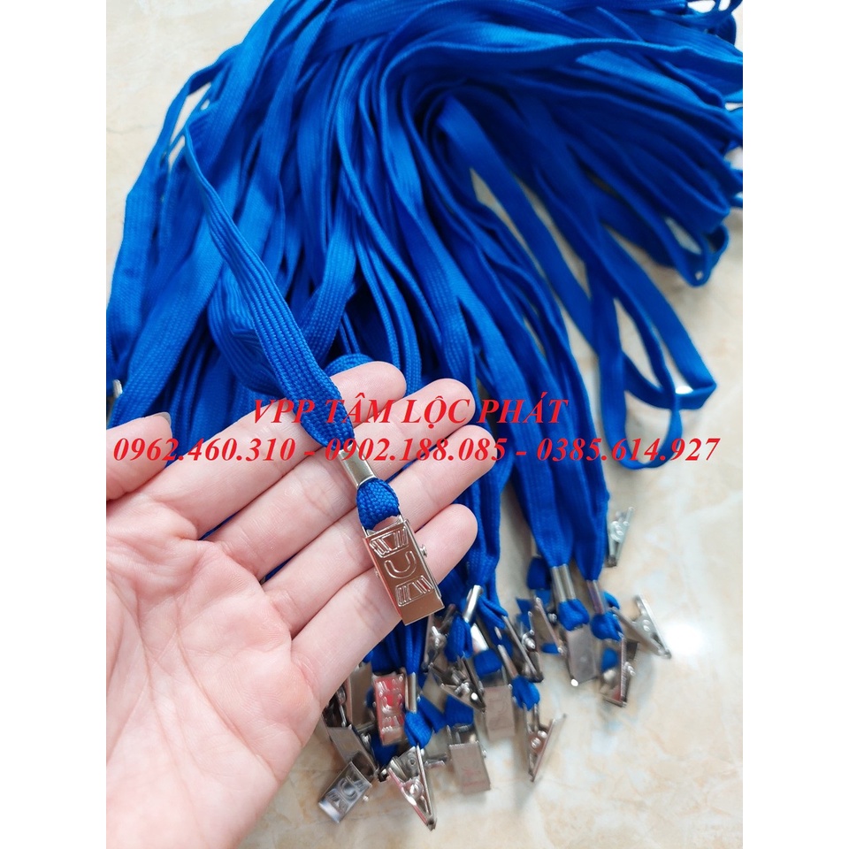 SỈ 100 Chiếc DÂY DÙ KẸP SẮT , bản rộng 1cm - Dây đeo thẻ nhân viên