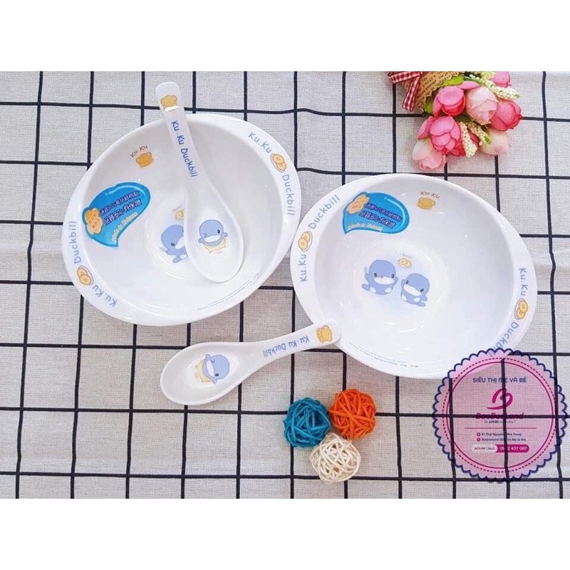 BỘ ĐÔI CHÉN VÀ MUỖNG ĂN KUKU CHO BÉ - Baabeeland