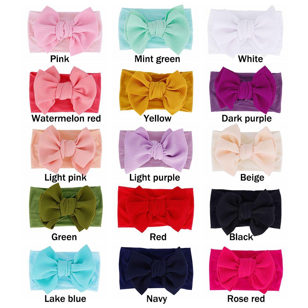 Băng Đô Turban Mềm Co Giãn Màu Trơn Hình Bắp Ngô Dành Cho Trẻ Em