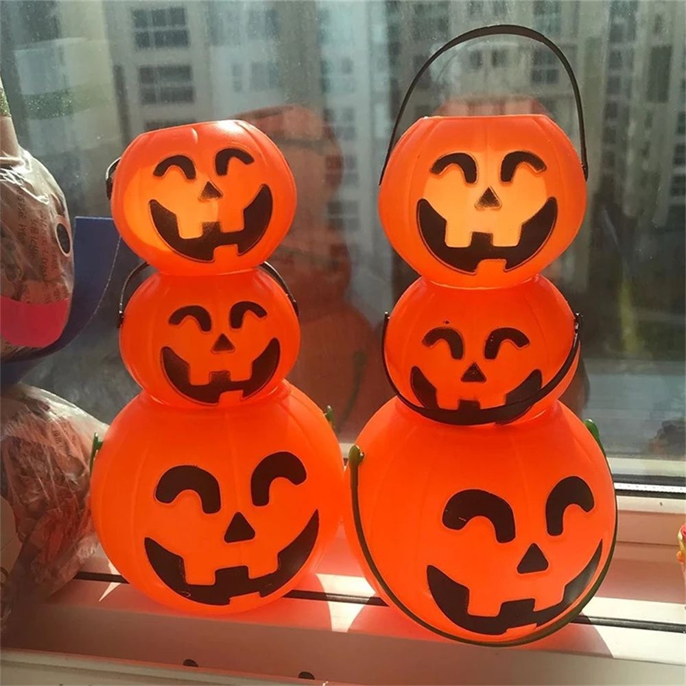Daphne Hộp Đựng Kẹo Bằng Nhựa Hình Bí Ngô Dùng Trang Trí Halloween
