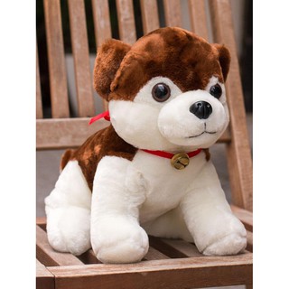 Chó bông đeo chuông siêu dễ thương