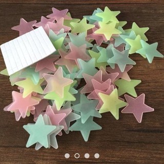 SET 100 CHIẾC Sao dạ quang phát sáng dán tường