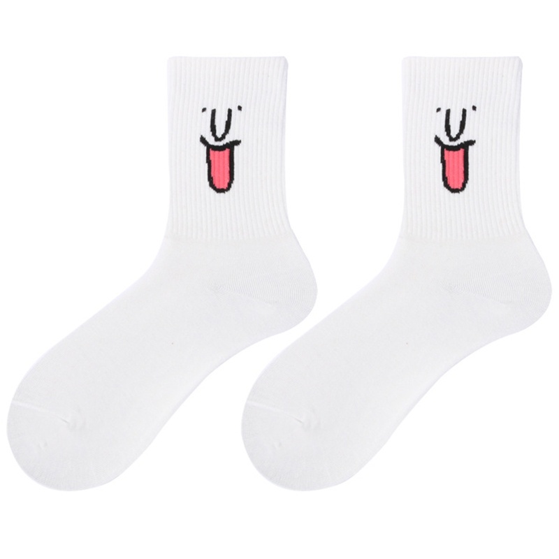 Set 2 / 5 Đôi Vớ Họa Tiết Hoạt Hình Vui Nhộn Phong Cách Harajuku Cho Nữ