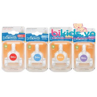 DrBrowns - Vỉ 2 chiếc đầu ty cổ rộng cỡ số 4