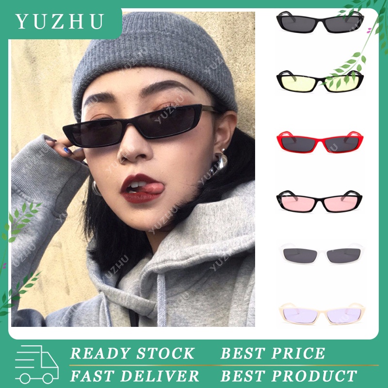 Kính mát gọng chữ nhật phong cách retro unisex