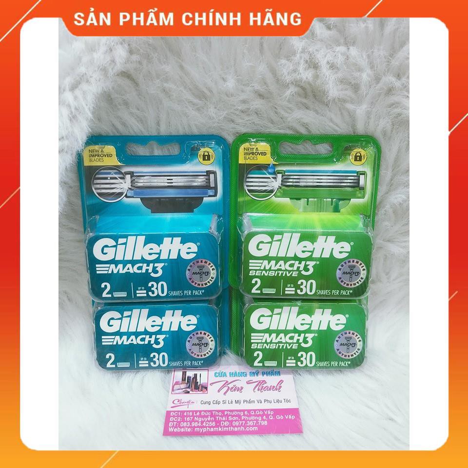 Hộp 2 lưỡi dao cạo râu Gillette Mach3