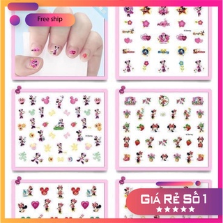 Bộ 2 tấm Sticker dán móng tay siêu kute cho bé