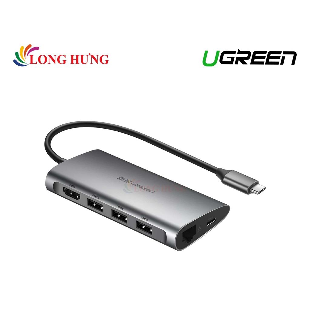 Cổng chuyển đổi Ugreen 8-in-1 USB-C Multifunctional Adapter CM121 50538 - Hàng chính hãng