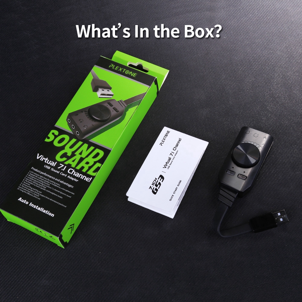 Thẻ âm thanh có đầu USB và cổng âm thanh Plextone gs3 | BigBuy360 - bigbuy360.vn