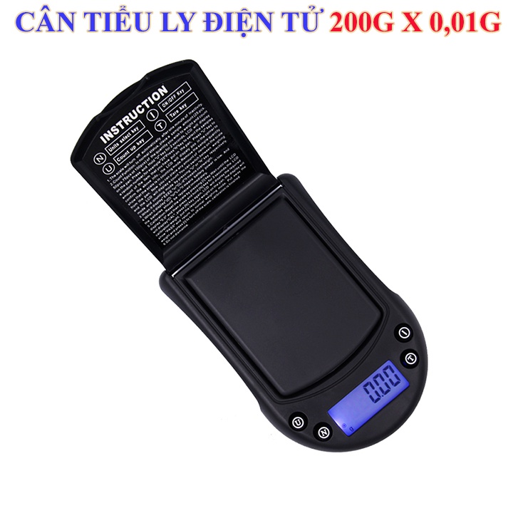 Cân Tiểu Ly Điện Tử 200x 0,01g A07, Có Đơn Vị Cân Chỉ Vàng
