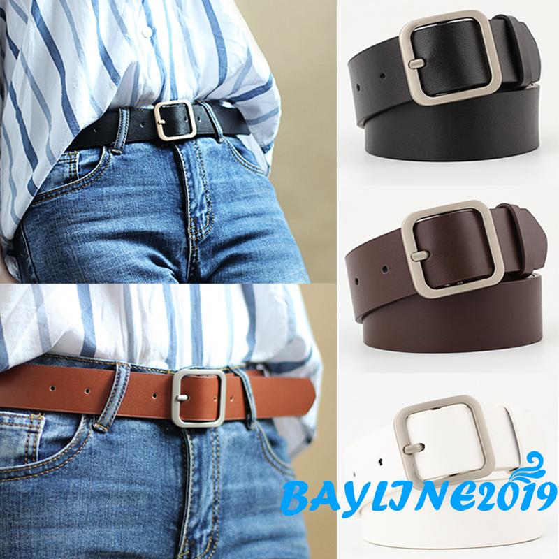 Thắt Lưng Màu Trơn Phong Cách Vintage Cho Bạn Gái
