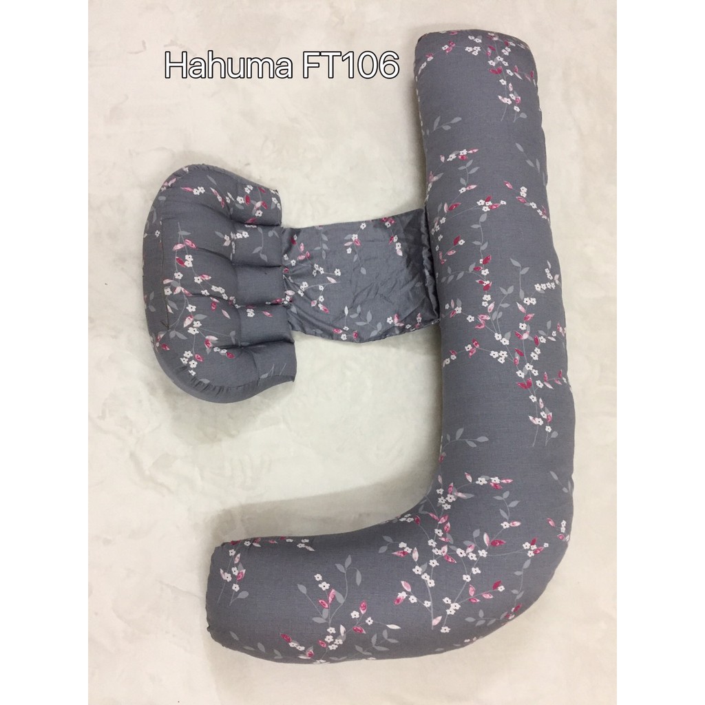 Gối Ôm Bà Bầu Chữ F Tencel mềm mịn mát như lụa chính hãng Hahuma