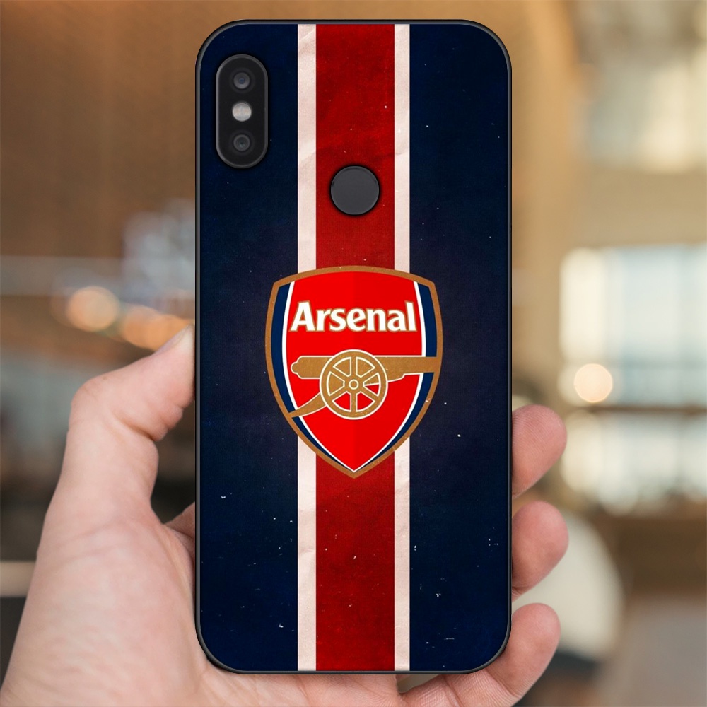 Ốp lưng Xiaomi Redmi Note 5, Note 5 Pro viền đen in hình Arsenal FC