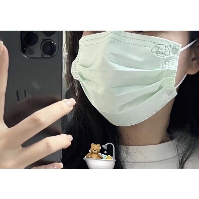 KHẨU TRANG 1 lớp hình SIÊU dễ thương ( HỘP 50 cái ) ( ĐẶC BIỆT QUAI ĐEO 2 màu )