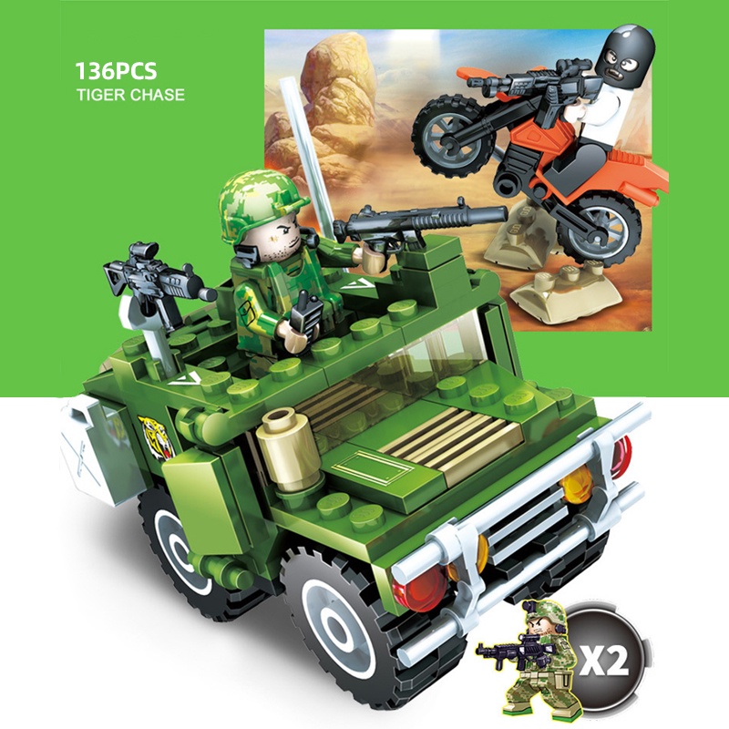 Bộ Đồ Chơi Lắp Ghép Hình Lính Quân Đội 141 Mảnh Cho Bé