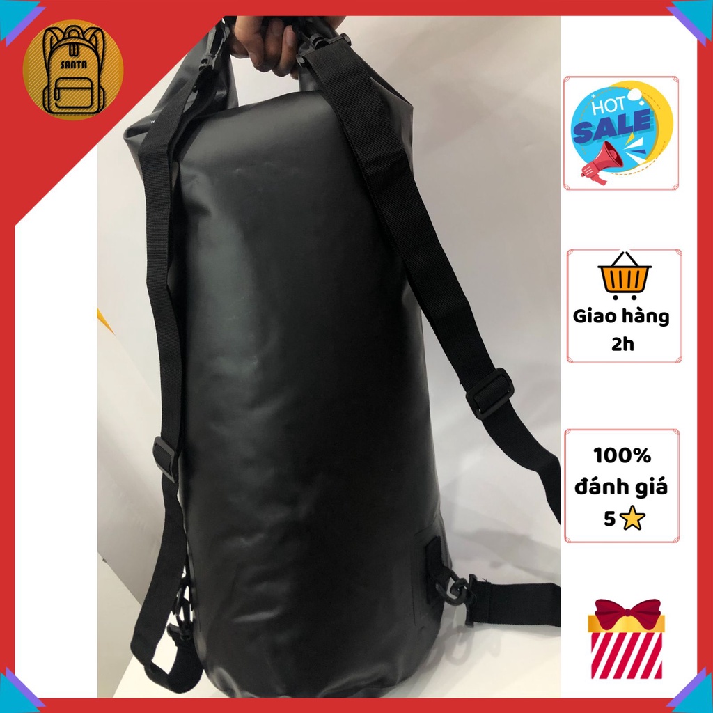 Balo Túi chống nước 30L cao cấp đi biển bơi, trekking, du lịch, phượt, dã ngoại có thể làm phao, đựng nước