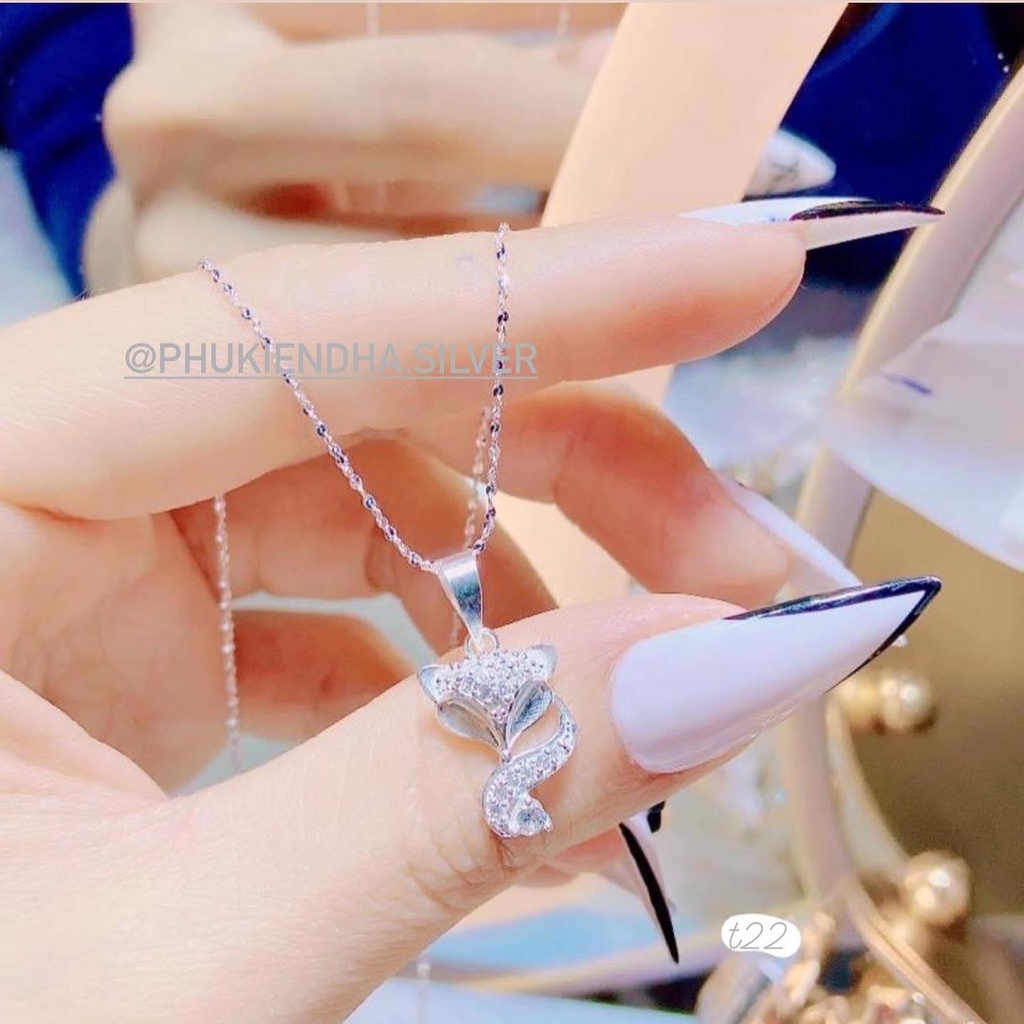 Dây chuyền mặt hồ ly bạc ta-PHỤ KIỆN DHA TRANG SỨC BẠC UY TÍN