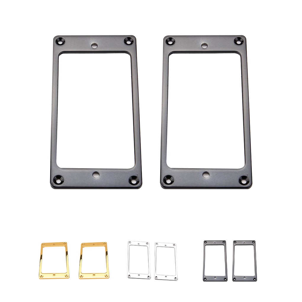 [GLOBAL] 2PCS Metal Electric Guitar Pickup Humbucker Flat Base Mounting Ring Inside Frame Musical Instrument Accessory