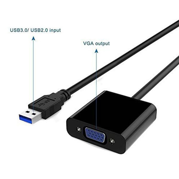 Dây Cáp Chuyển Đổi USB 3.0 Sang Cổng VGA Dùng Cho Máy Tính, Laptop