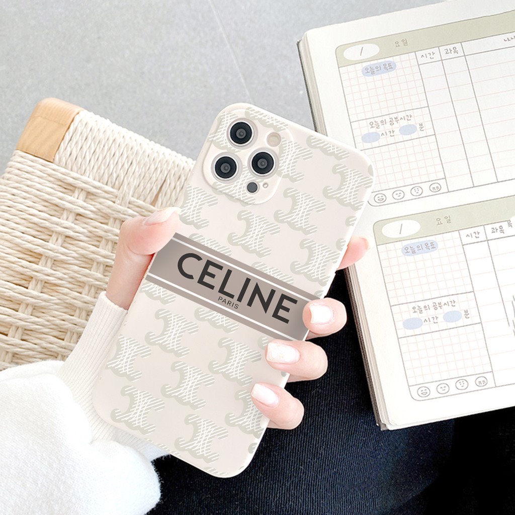 Ốp Lưng Iphone Cạnh Vuông, Bảo Vệ Camera Hình C.E.L.I.N.E Ip 7Plus/8Plus/x/xs/xsmax/11/11promax/12/12promax/13/13promax