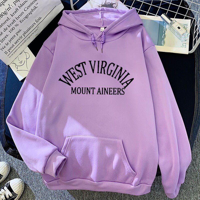Áo Nỉ Hoodie In Chữ WEST VIRGINIA Phong Cách  Áo From Rộng Unisex Style Ulzzang HOT TREND BB HOODIE