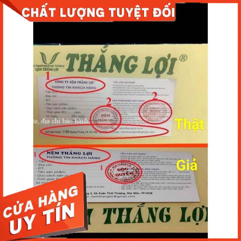 Nệm cao su non Thắng Lợi đủ size từ 1m-2.2m bảo hành 15 năm