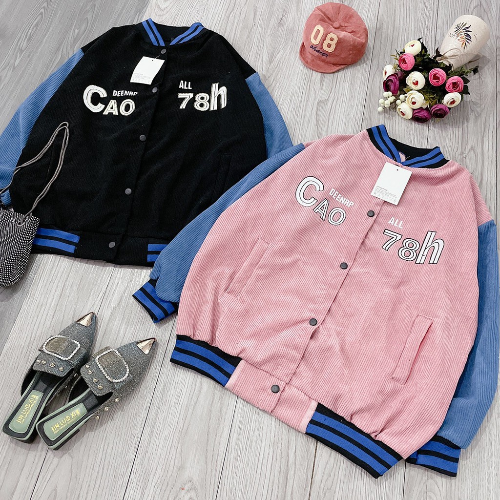 Áo bomber nam áo khoác jacket nỉ nữ unisex khuy bấm tay bo phối màu form rộng 2 màu logo cầu vồng Freeship | BigBuy360 - bigbuy360.vn