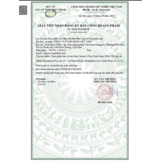 Viên nhai Nature’s Way Kids Smart Triple Strength DHA 300mg 50 viên- date 2025