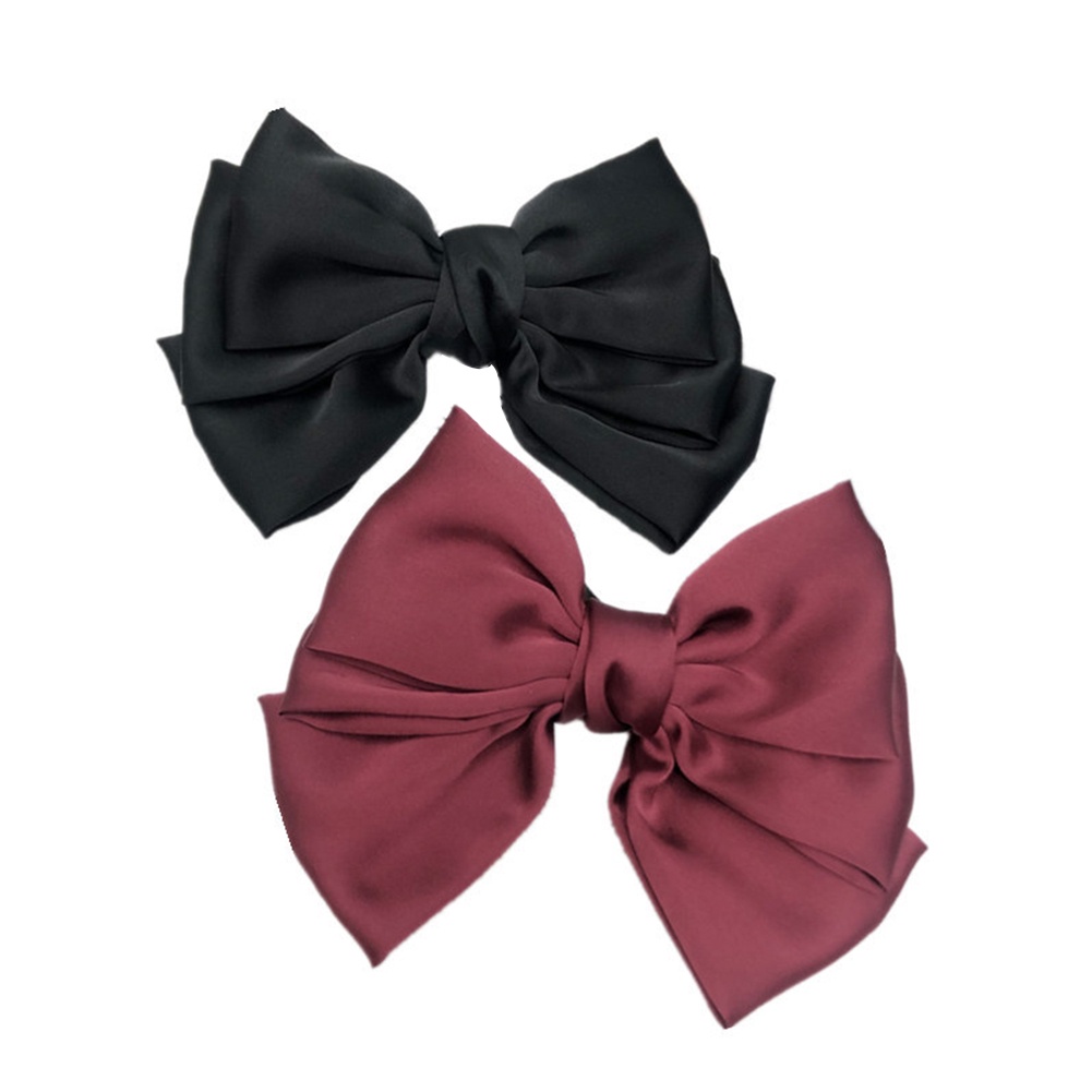 Kẹp Tóc Nơ Màu Trơn Thời Trang