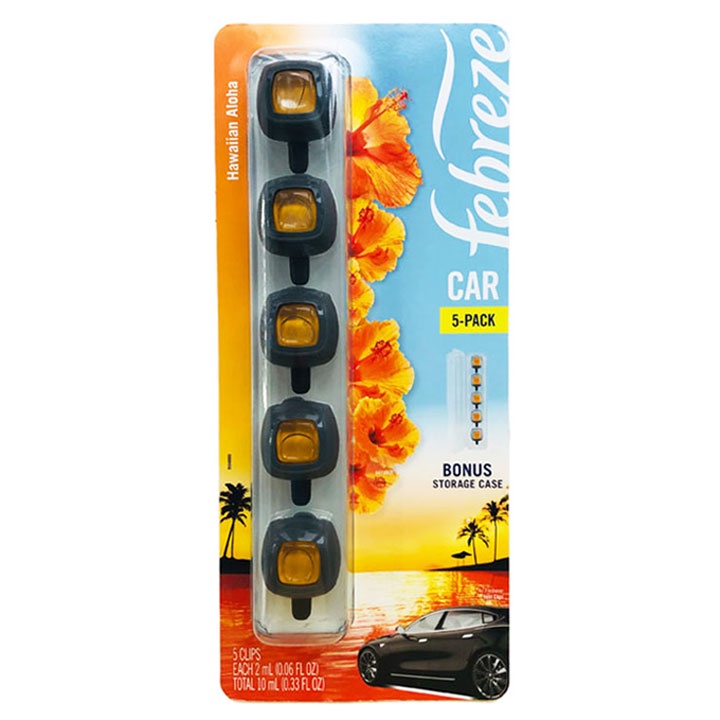 Set 5 nước hoa xe hơi Febreze Car của Mỹ giảm nguy cơ say xe hương thơm dịu nhẹ không hắc - EDS Hàng Mỹ