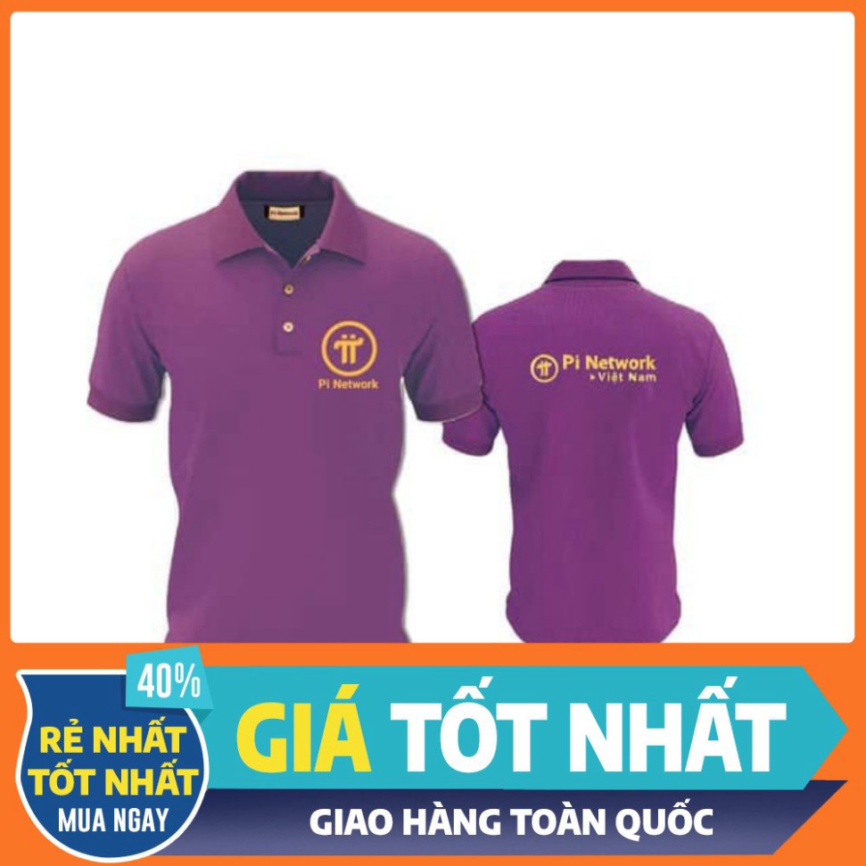 Áo thun tay ngắn Pi Network Cổ trụ-Còn hàng -Còn Hàng