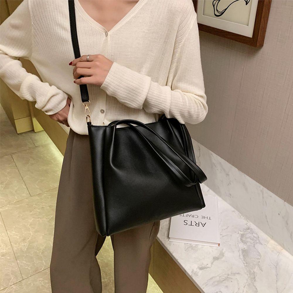 Túi Xách Da PU Cỡ Lớn Phong Cách Retro Thời Trang Cho Nữ