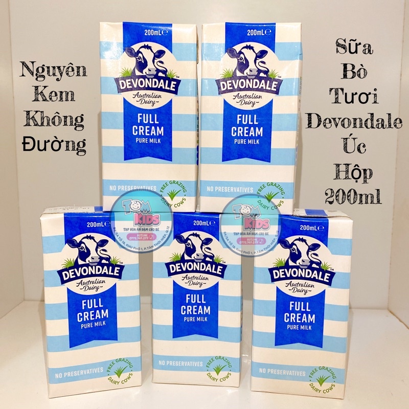 [HÀNG CHUẨN ÚC ] SỮA BÒ TƯƠI DEVONDALE ÚC( 200ML )