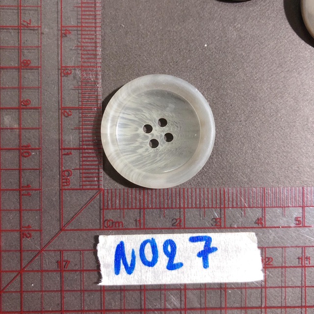 Combo 5 nút áo,khuy áo,cúc áo trắng xám size to N024-N027