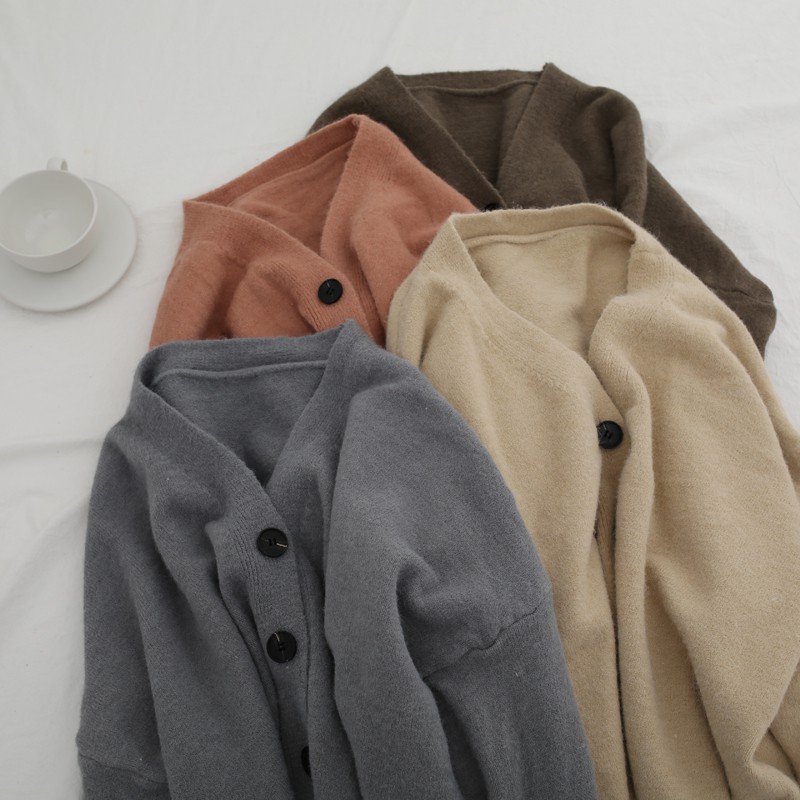 🌟 ÁO CADIGAN LEN TRƠN BASIC COTTON SIÊU MỀM, SIÊU XINH | BigBuy360 - bigbuy360.vn