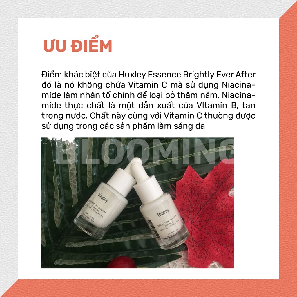 [Mini] Tinh Chất Dưỡng Trắng, Cải Thiện Đốm Nâu Huxley Essence; Brightly Ever After 5ml