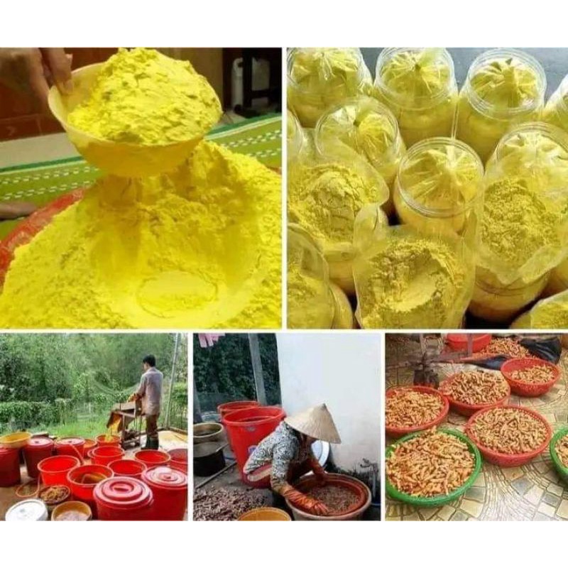 Hộp 500gr Tinh Bột Nghệ nguyên chất nhà làm